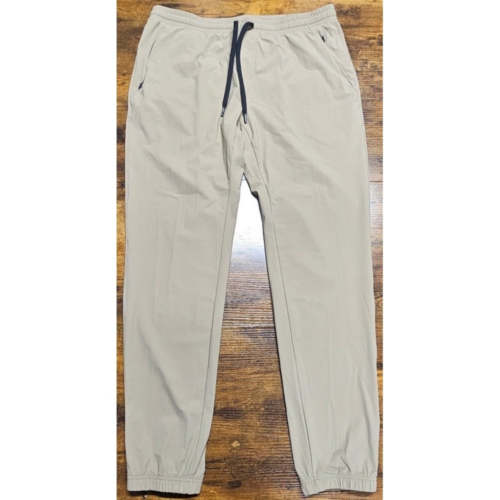 UNRL Track Pants Beige Performance Stretch Lightweight Drawstring Men's XL Tall